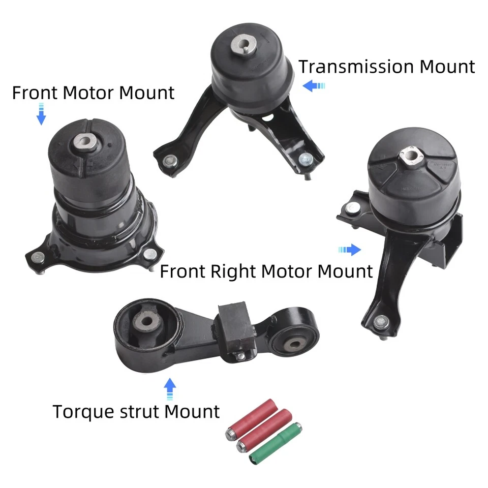 Kit de montaje de motor de 4 piezas para Toyota Camry 2012-2017 motor de gasolina de 2,5 L transmisión automática Foto 3 de 4