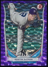 AUSTIN DeCARR 2014 BOWMAN DRAFT PURPLE ICE 68/99 *NEW YORK YANKEES*