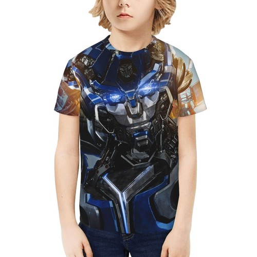 Transformers Rise of the Beasts Movie Kids T-Shirt Novelty Short Sleeve Tee Tops - Picture 22 of 34