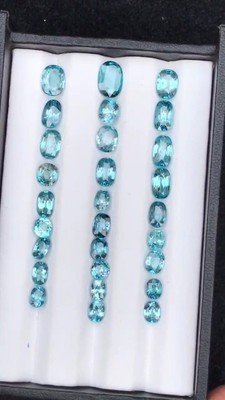 48.50ct Natural Blue Zircon Wholesale Lot Nice Color and Luster Untreated