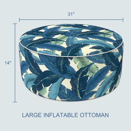 Versatile Outdoor Inflatable Ottoman - D31 x H14 - Ideal for Relaxation Anywhere - Picture 5 of 10
