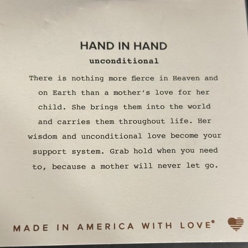 Alex and Ani Bracelet Hand In Hand Charm Because I 🖤 You Unconditional NWT - Picture 4 of 4