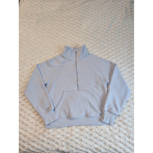 Danskin Quarter Zip Pullover Sweatshirt Athletic Top Light Blue M/M