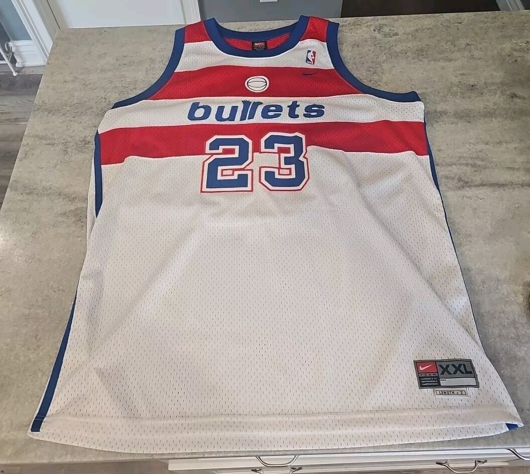 Vintage Nike Michael Jordan Bullets Jersey Wizards Men Size XXL +2