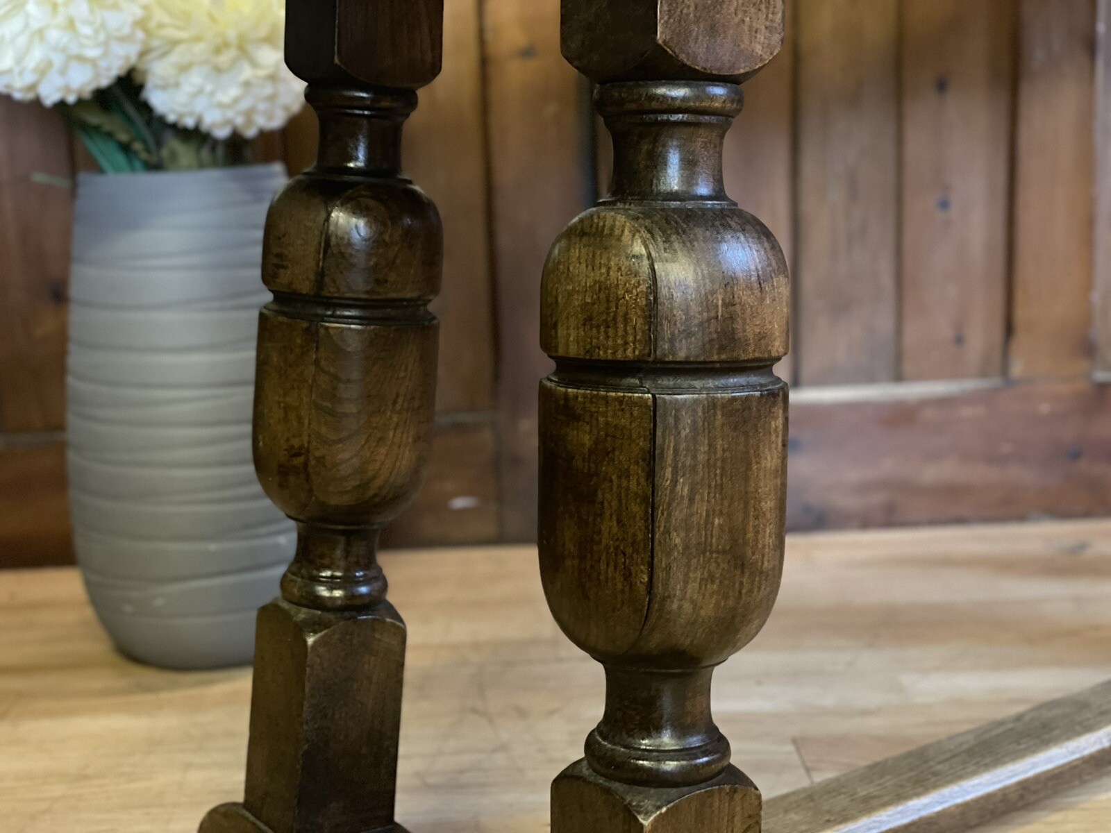 Antique Oak Refectory Dining Table Rustic Country Farmhouse Dining