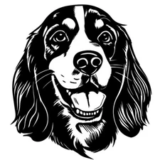 Spaniel Dog Graphic Black Vinyl Decal Car Truck Windows laptop notebook Tumbler