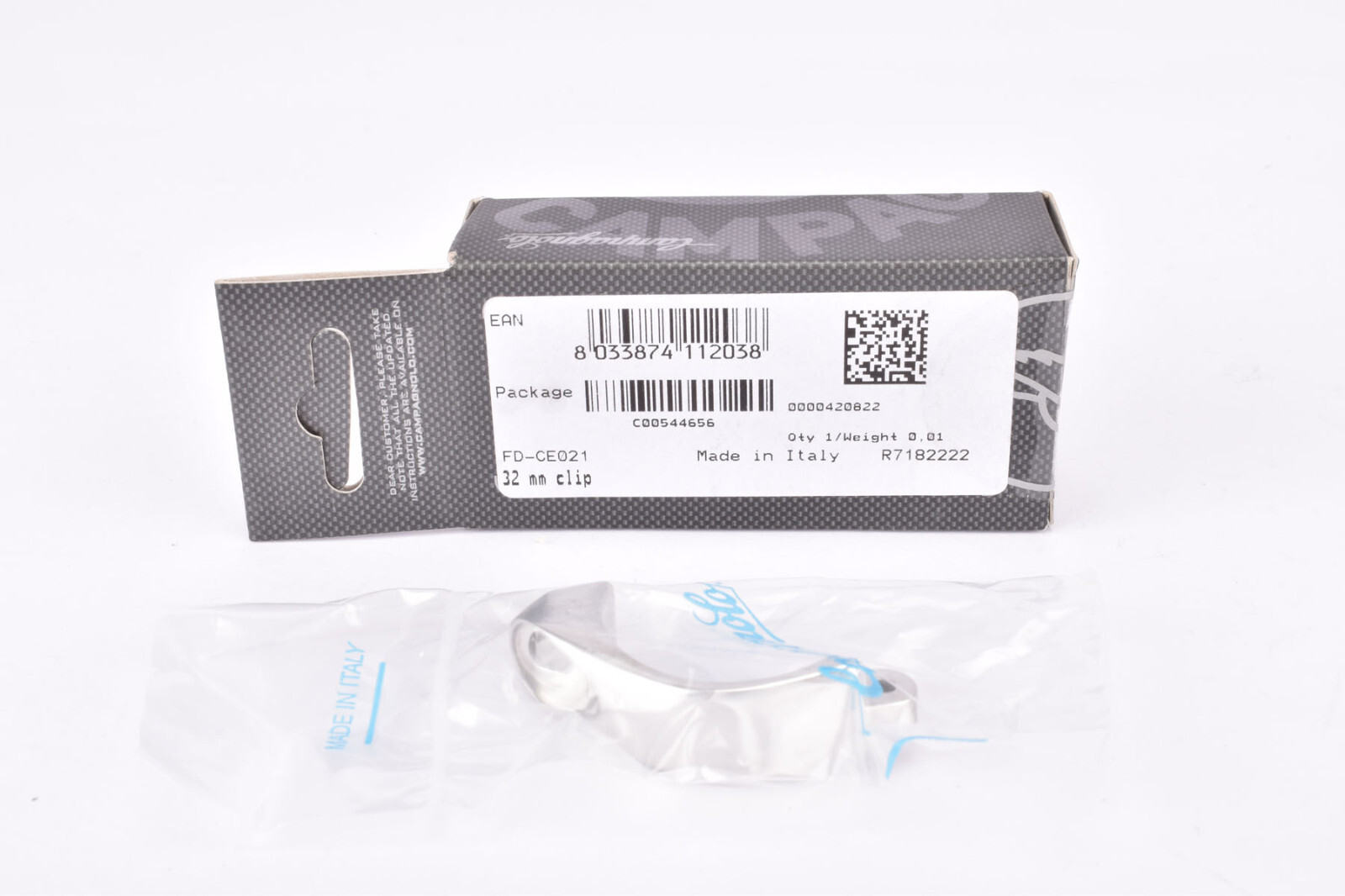 NOS/NUOVO CON SCATOLA Campagnolo Centaur #FD-CE021 Clip di bloccaggio 32 mm per deragliatore anteriore