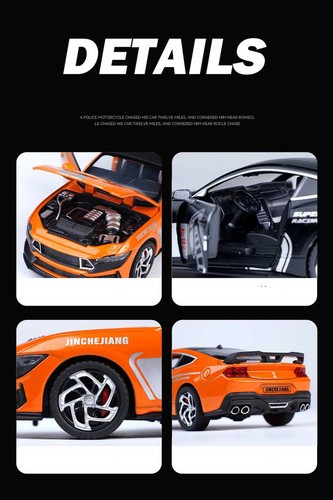 1:32 Ford Mustang Shelby GT500 Aleación Modelo Coche Diecast Sonido Luz Vehículo de Juguete - Imagen 14 de 21