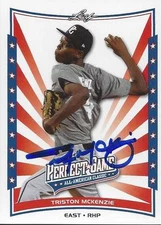 Triston McKenzie Cleveland Indians 2014 Leaf Perfect Game Signed Card GM-49