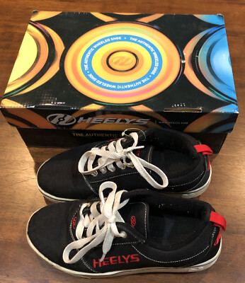 Heelys Pro 20 Youth Black Red Skate Wheel Shoes Sneakers Size YTH  HE100757H