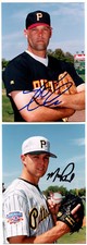 PITTSBURGH PIRATE PITCHERS. COLOR PHOTOS, SIGNED. TWO SET.