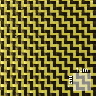 Hybridgewebe Aramid/Carbon Köper 205 g/m² | HP-T205AC | Kevlar Kohlefaser SFK