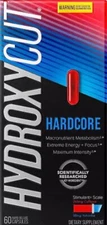Hydroxycut Weight Loss Hardcore 60 Caps, Thermogenic Calorie Burn