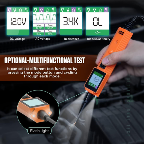 Automotive Circuit Tester 0-65V LED Test Light Probe Tester 6V 12V 24V Car Power - Picture 4 of 10