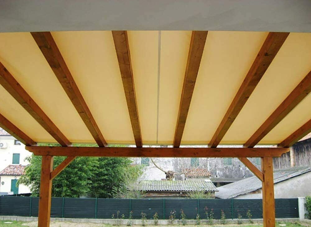 TELO COPERTURA VELA BEIGE 2.8 x 5.8 MT PER PERGOLA PERGOLATO 3 x 6 MT 168V