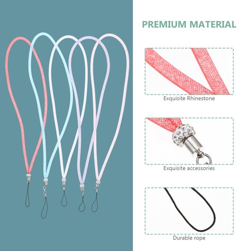 5 Pcs Handyriemen Handy-Lanyard Zur Diebstahlsicherung Kristall Telefon - 第 12/12 張圖片