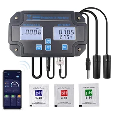 Smart Water Quality Tester, 24 Hrs Wireless App Monitoring of Ph EC TDS Salinity