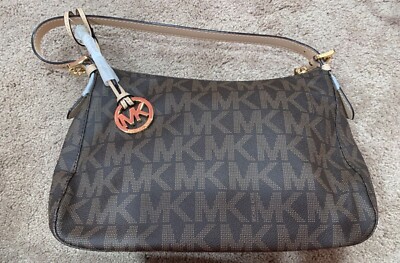 NWT Michael Kors Monogram Hobo/ Should Bag - Brown Color / Medium