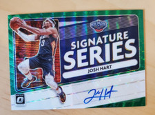 2021 Donruss Optic Josh Hart Signature Series Green Wave Prizm #SS-JHA Pelicans