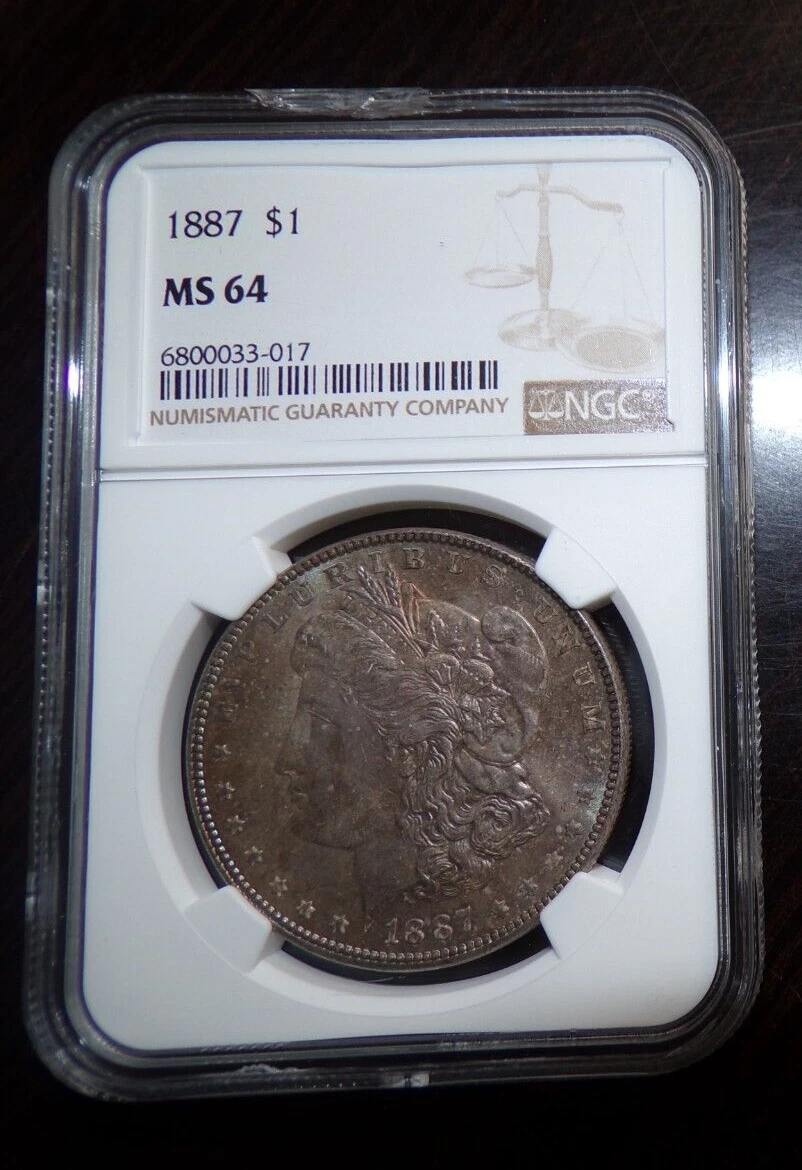 NGC 1887 Year Grade MS 64 Morgan US Dollars (1878-1921) for sale