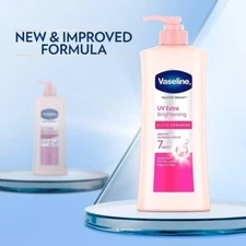 2x VASELINE Lotion Healthy Bright UV Extra Brightening Skin Gluta Glow @400ml