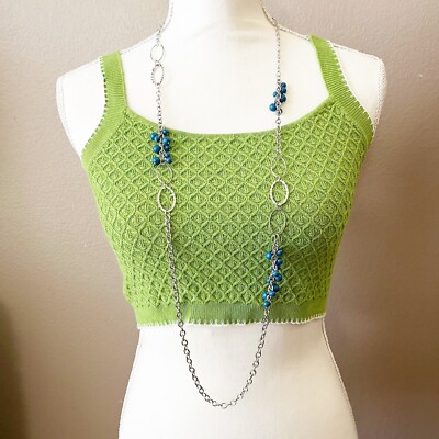 NEW Long Chain Necklace Cluster Bead Earrings fashion jewelry set