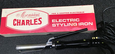 Vintage Chrome Curling Iron MONSIEUR CHARLES 6 Revolving Flex Attachment