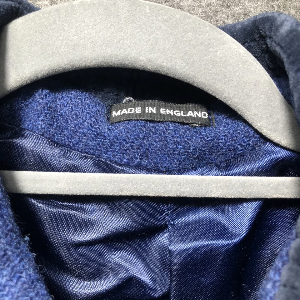 Abrigo Largo Niñas Azul Marino Billings Edmonds Inglaterra Tweed Completamente Forrado Satinado 5/6 Foto 3 de 4