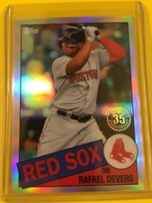 🔥🔥2020 Topps Chrome RAFAEL DEVERS 1985 Refractor 35th Anniversary Red Sox