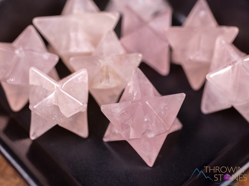 ROSE QUARTZ Crystal Merkaba - Star, Sacred Geometry, Metaphysical, Stones E0878 - Picture 7 of 10