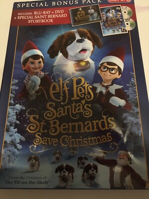 Elf Pets Santas St Bernards Save Christmas Blu Ray Dvd Target Exclusive Book