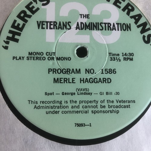 HERE'S TO VETERANS 12" Radio Transcription LOT (2) BENSON HAGGARD CRAWFORD LEE - Picture 4 of 6