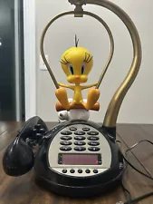 Rare Tweety Bird Landline Phone W/ A Paw Pushing A Swing.  100% Tested & Working