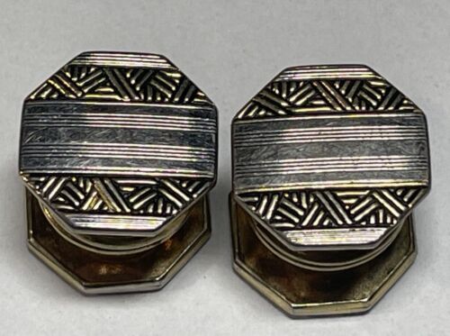 Vintage Baer & Wilde Kum A Part Octagon Snap Cufflinks Men's Jewelry CL-10 - Picture 2 of 3
