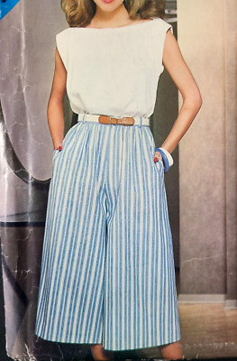 Uncut See & Sew Pattern Summer Sleeveless Top Culottes Gaucho Pants Pockets 6-10