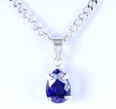 6.05 Ct Natural Pear Blue Sapphire Gemstone Certified Engagement Pendant SEE VDO