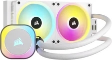 CORSAIR iCUE LINK H100i RGB 240mm Liquid CPU Cooler – White – QX120 Fans + LINK 