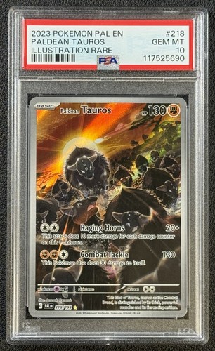 Paldean Tauros graded PSA 10 for sale on eBay