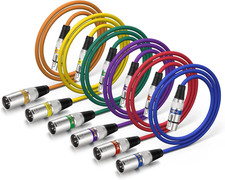 XLR Cable 3Ft 6 Pack 3 Pins Balanced XLR Microphone Cable Male to Female Suitabl