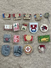 COLLECTION OF VINTAGE RUSSIAN USSR METAL PIN BADGES LOT 1