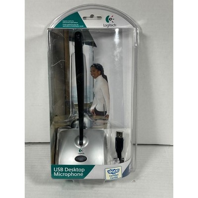 Logitech USB Desktop Microphone Noise Canceling Silver Black 980186-0403 NEW