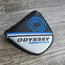 Odyssey Works Mallet Putter Headcover Black Silver Blue Magnetic Closure