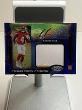 2023 Panini Freshman Fabric Signatures Rashee Rice #FFMS-25 Mirror Blue /99 RC!