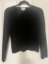 Ann Taylor Merino Wool Blend Lightweight Sweater Womens Sz Medium black