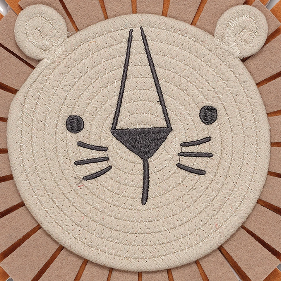 Lambs & Ivy Jungle Adventure 2 piezas hilo/fieltro león decoración de pared - 9 y 12,5 pulgadas Foto 4 de 4