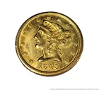 Scarce Genuine 1843 O New Orleans $5 Coronet Head Gold Half Eagle Coin