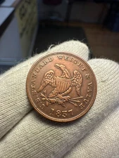 1837 Half Cent Token XF Hard Times Token