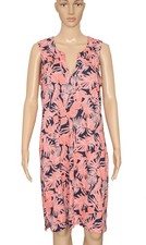 Lands End Womens Cotton Jersey Sleeveless Swim Cover Up Dress Printed Tunic M