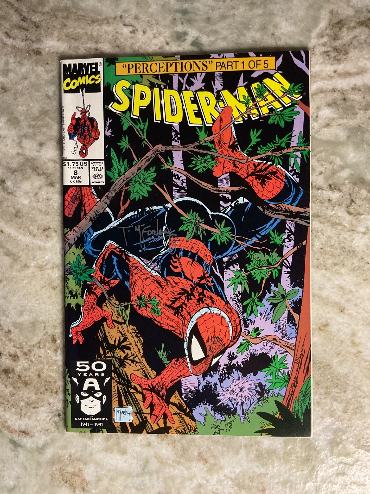 Spider-Man #8 1991 SIGNED Todd McFarlane Perceptions Direct NM