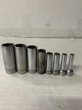 Snap-On Tools Deep Socket Set 3/8" Drive 1/4" to 7/8" -8 Pieces-NOT COMPLETE